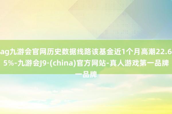 ag九游会官网历史数据线路该基金近1个月高潮22.65%-九游会J9·(china)官方网站-真人游戏第一品牌