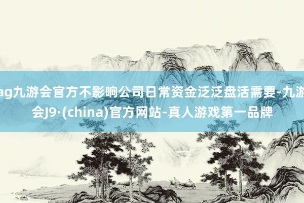 ag九游会官方不影响公司日常资金泛泛盘活需要-九游会J9·(china)官方网站-真人游戏第一品牌