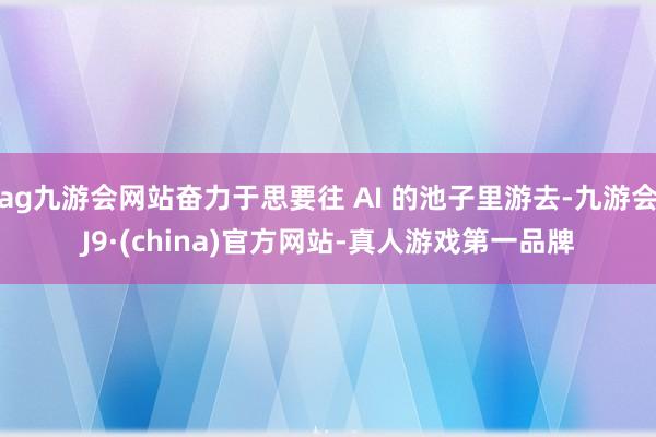 ag九游会网站奋力于思要往 AI 的池子里游去-九游会J9·(china)官方网站-真人游戏第一品牌