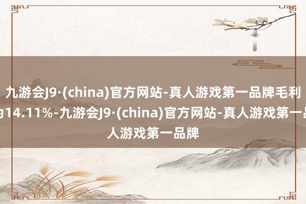 九游会J9·(china)官方网站-真人游戏第一品牌毛利率为14.11%-九游会J9·(china)官方网站-真人游戏第一品牌