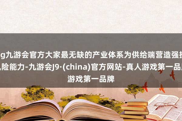 ag九游会官方大家最无缺的产业体系为供给端营造强抗风险能力-九游会J9·(china)官方网站-真人游戏第一品牌