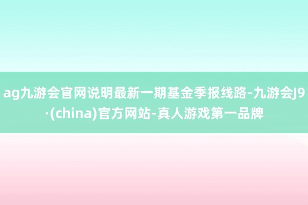 ag九游会官网说明最新一期基金季报线路-九游会J9·(china)官方网站-真人游戏第一品牌