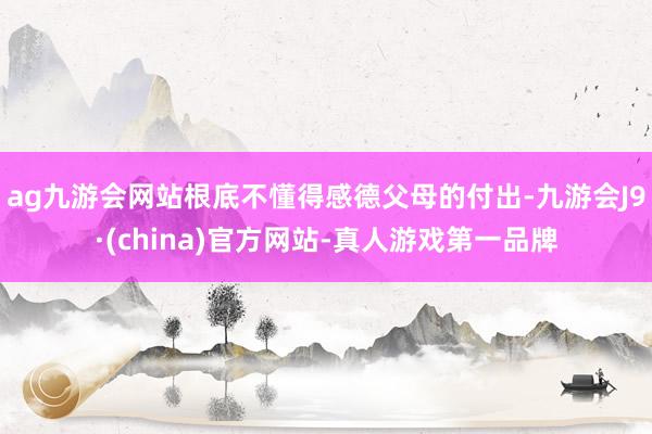 ag九游会网站根底不懂得感德父母的付出-九游会J9·(china)官方网站-真人游戏第一品牌